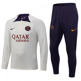 Tréninkový Mikina Soupravy Paris Saint-Germain Quarter Zip Bílá 2023-24